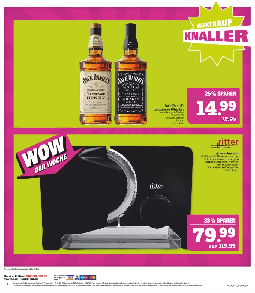 Aktueller Prospekt Marktkauf - Prospekt - von 03.09 bis 09.09.2023 - strona 2 - produkty: Astra, auer, bett, deka, eis, elle, ente, flasche, Germ, gin, jack daniel, jack daniel's, jennessee, messer, reis, ring, sac, Schal, Schale, tennessee whiskey, Ti, whiskey, ZTE