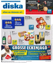 Gazetka promocyjna Diska - Prospekte - Gazetka - ważna od 29.10 do 29.10.2022 - strona 1 - produkty: aktionspreis, alkohol, angebot, angebote, bier, brie, dallmayr, deka, duplo, eis, elle, ferrero, flasche, gin, gutschein, gutscheine, hanuta, kaffee, Kinder, kinder riegel, lindt, mm extra, oettinger, pils, prodomo, radler, reis, riegel, sekt, tafeläpfel, Ti, ZTE