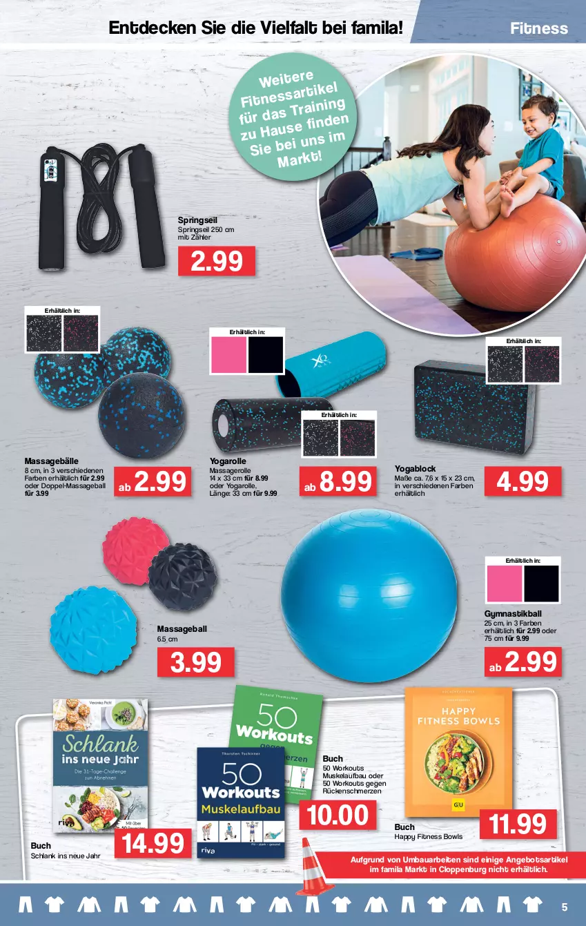 Aktueller Prospekt Famila - Prospekte - von 03.01 bis 08.01.2022 - strona 5 - produkty: angebot, asti, ball, Bau, buch, decke, ring, Ti, Yo