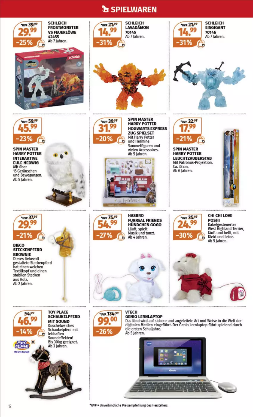 Aktueller Prospekt Mueller - Spielware & Multi-Media - von 11.12 bis 24.12.2022 - strona 12 - produkty: ACC, accessoires, brownie, eis, elle, FurReal, Hasbro, Holz, kleid, Kuschelweich, Laptop, leine, LG, monster, reis, Schaukel, Schleich, Spiele, spielwaren, tee, teller, Ti, Tiere