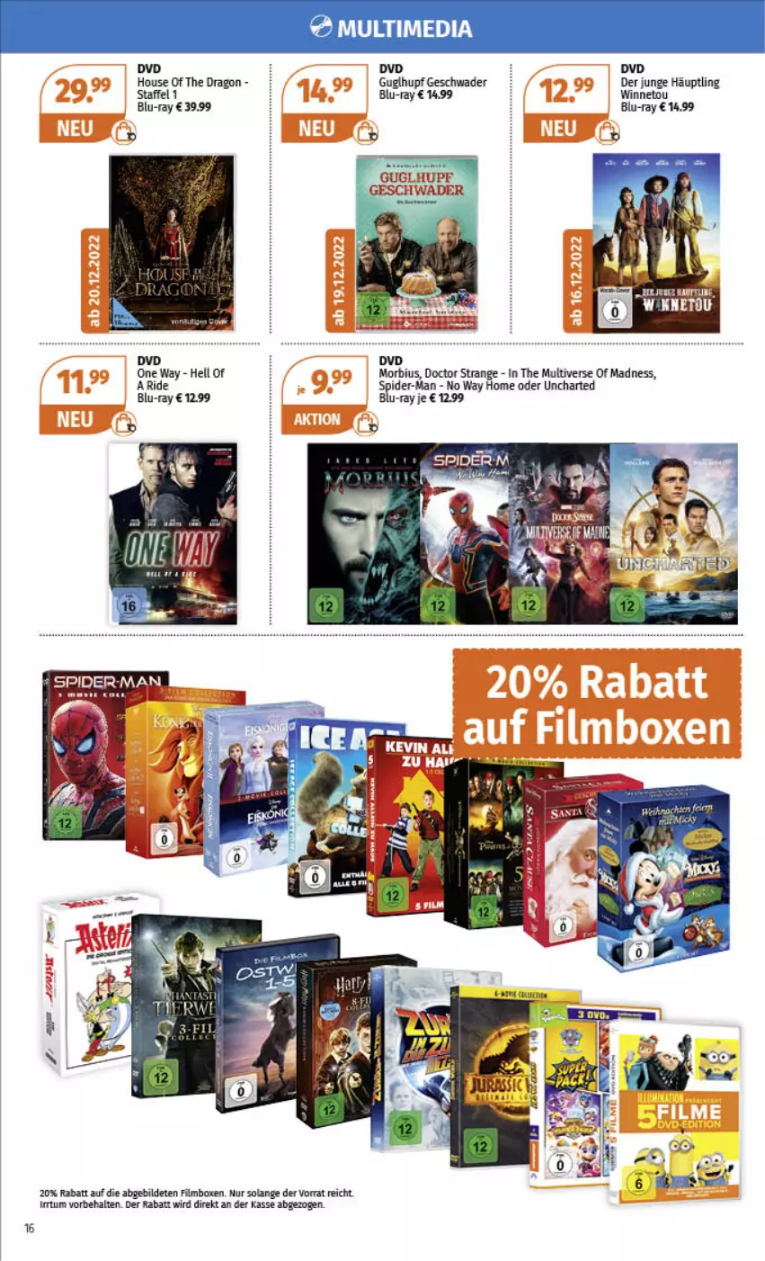 Aktueller Prospekt Mueller - Spielware & Multi-Media - von 11.12 bis 24.12.2022 - strona 16 - produkty: blu-ray, dvd, Guglhupf, Ti