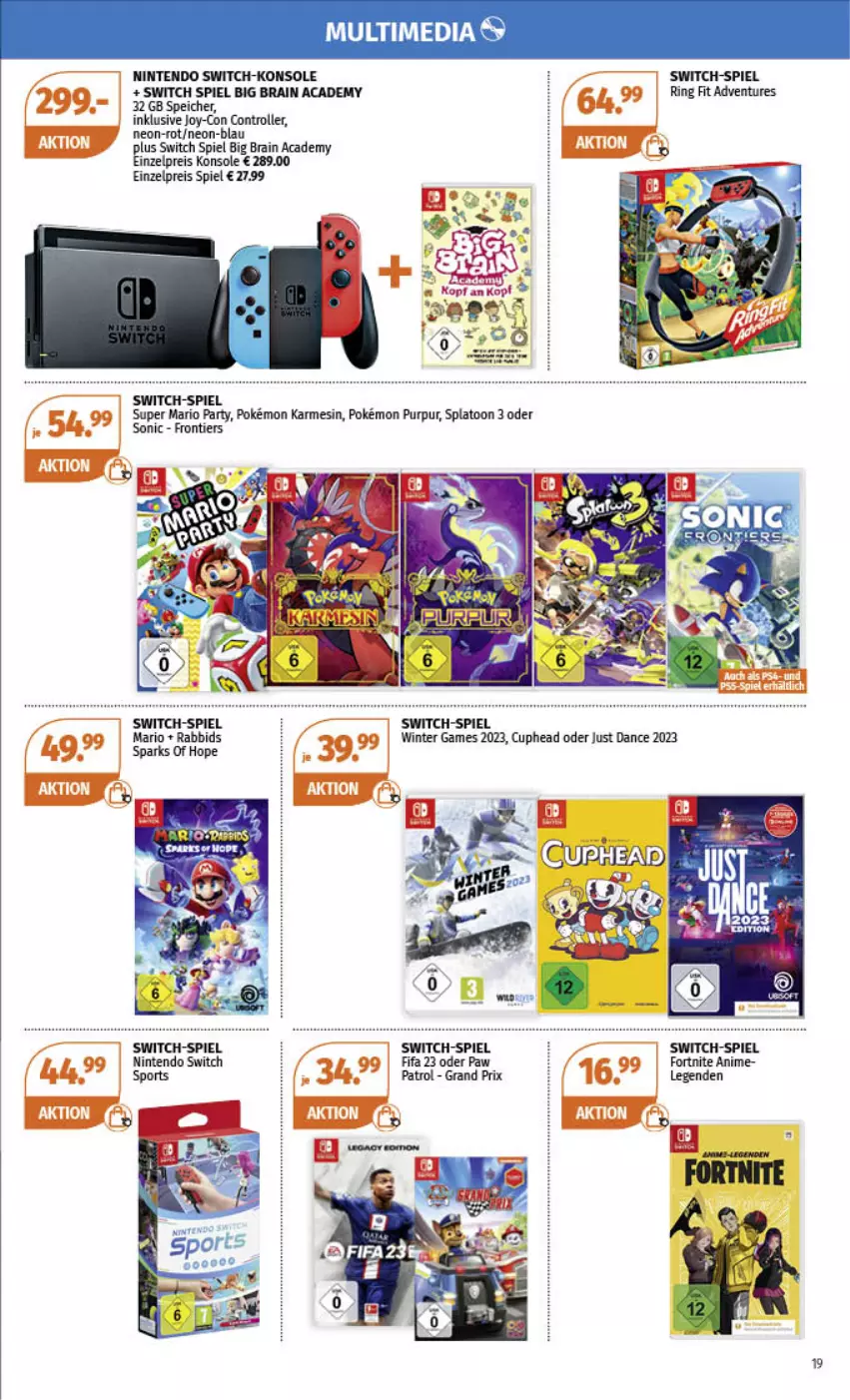 Aktueller Prospekt Mueller - Spielware & Multi-Media - von 11.12 bis 24.12.2022 - strona 19 - produkty: eis, nintendo, Nintendo Switch, Paw Patrol, reis, ring, Roller, Sport, Ti