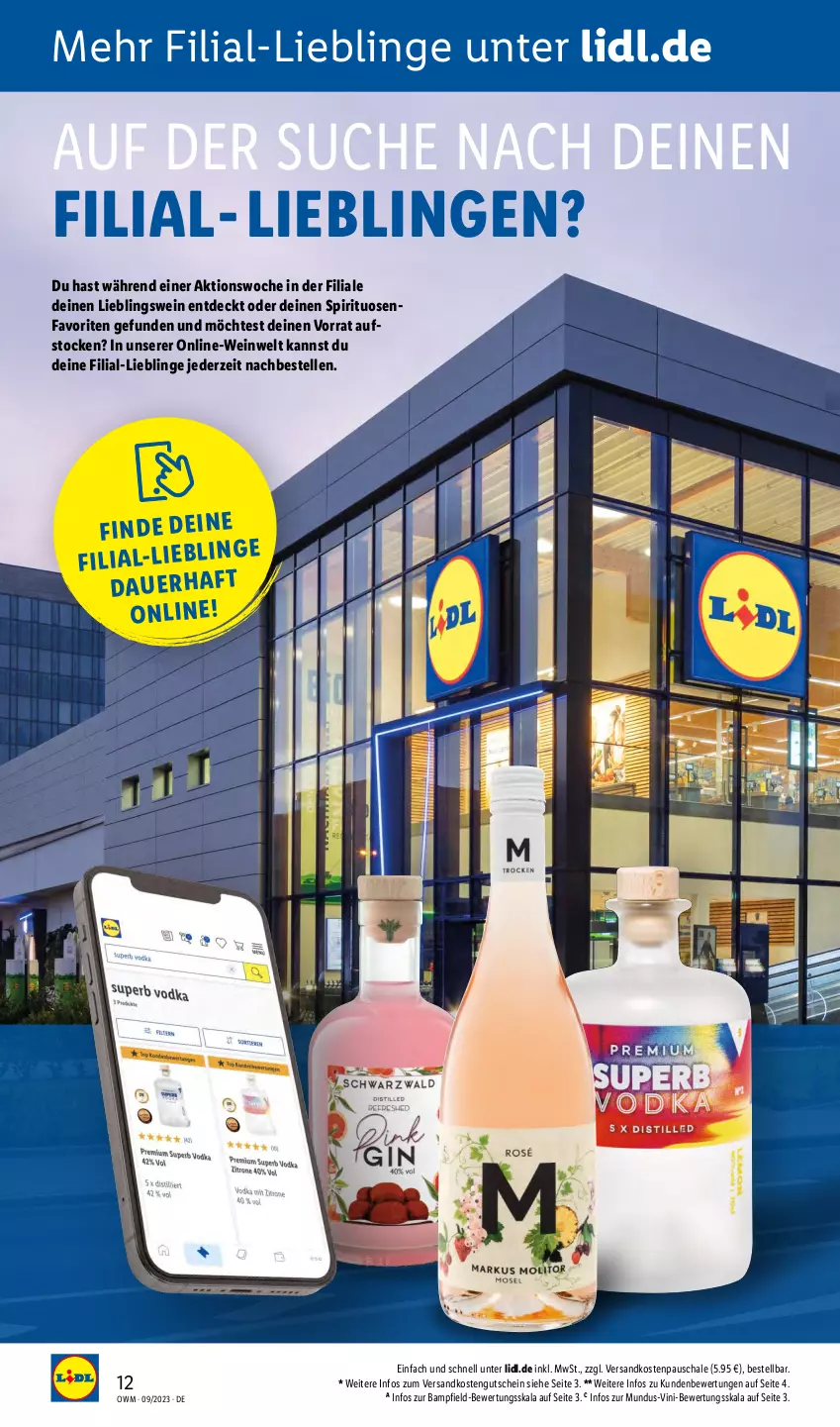 Aktueller Prospekt Lidl - September-Highlights in der Weinwel - von 01.09 bis 30.09.2023 - strona 12 - produkty: elle, gefu, gsw, gutschein, ndk, Schal, Schale, senf, spirituosen, Ti, wein