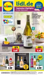 Gazetka promocyjna Lidl - September-Highlights in der Weinwel - Gazetka - ważna od 30.09 do 30.09.2023 - strona 1 - produkty: angebot, angebote, berliner, bio, gin, grüner veltliner, lebensmittel, magazin, ndk, saft, Schal, Schale, Ti, wein