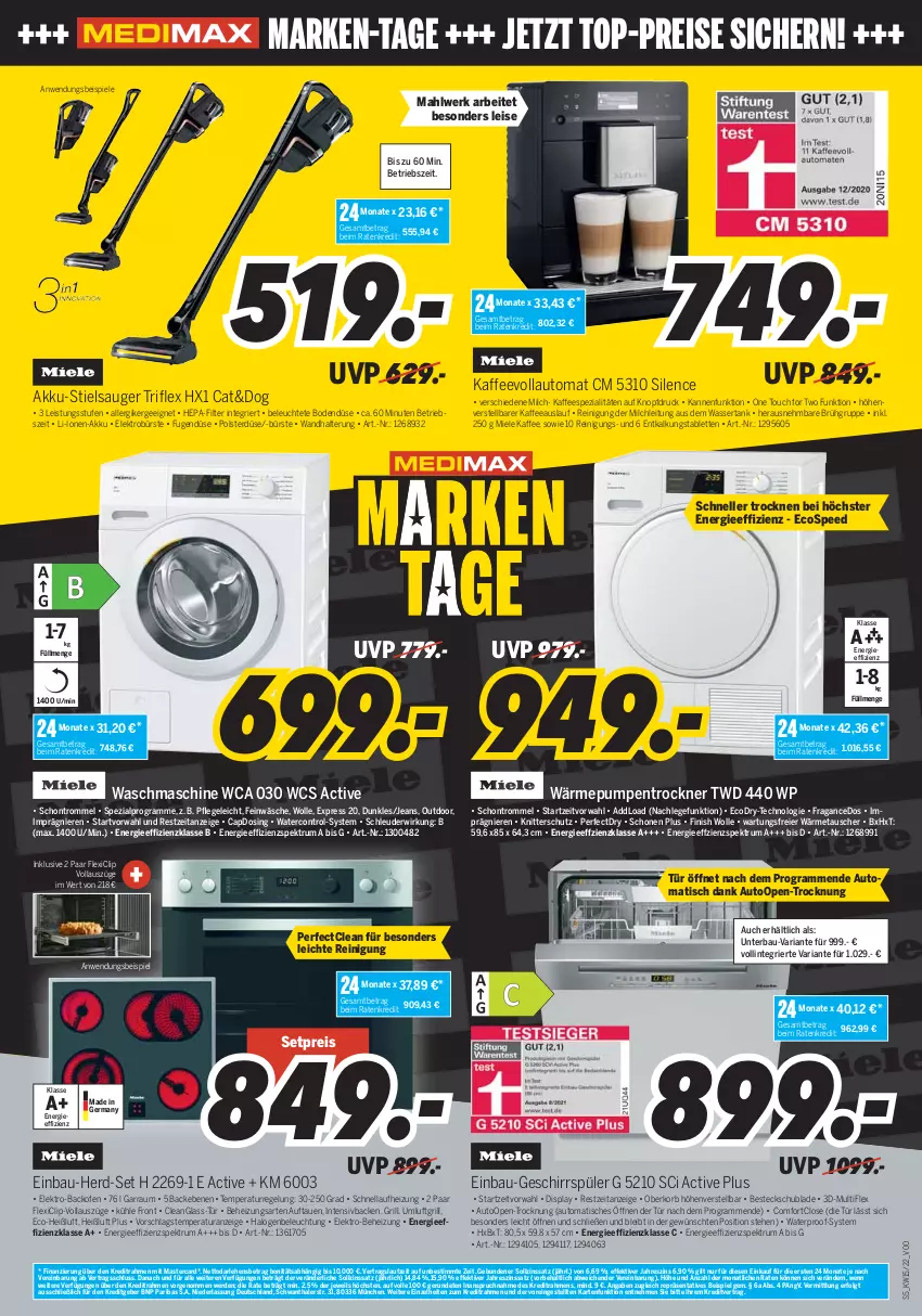 Aktueller Prospekt Medimax - MEDIMAX Prospekt KW15 2022 - von 08.04 bis 14.04.2022 - strona 5 - produkty: akku, alpro, auto, backofen, Bau, beleuchtung, besteck, bürste, Cap, eier, einbau-geschirrspüler, eis, Elektro, elle, erde, Ergee, Finish, garraum, gefu, Germ, geschirr, geschirrspüler, grill, jeans, kaffee, kaffeespezialitäten, kaffeevollautomat, korb, Leuchte, LG, mastercard, miele, milch, Ofen, Reinigung, reis, Ria, rum, spee, Spektrum, Spezi, Spiele, Stielsauger, tablet, tablett, Tablette, Ti, tisch, top-preis, Trockner, trommel, wandhalterung, wärmepumpentrockner, waschmaschine, wasser, wassertank, wolle