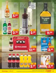 Gazetka promocyjna Netto Marken-Discount - Filial-Angebote - Gazetka - ważna od 14.05 do 14.05.2022 - strona 19 - produkty: alkohol, angebot, chantré, chardonnay, coca-cola, cola, eis, erdinger, fanta, fisch, fleisch, gin, irish whiskey, kirsch, kirsche, merl, merlot, nordbrand, pasta, Pastagericht, Paula, paulaner, pfeffer, rotwein, tequila, Ti, tullamore, tullamore dew, veltins, vorspeise, wein, weinbrand, Weißwein, whiskey, ZTE