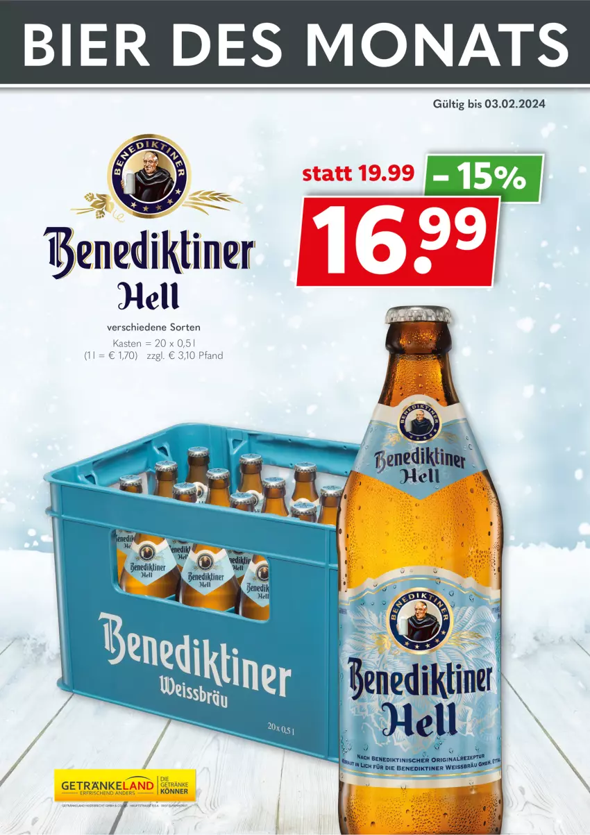 Aktueller Prospekt Getraenkeland - von 06.01 bis 03.02.2024 - strona 2 - produkty: bier, eis, gin, Ti