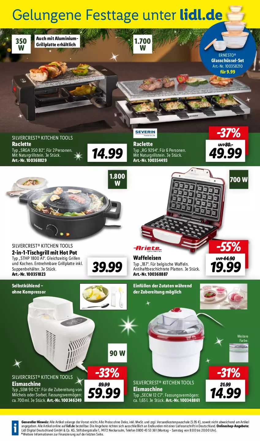 Aktueller Prospekt Lidl - Aktuelle Onlineshop-Highlights - von 01.12 bis 31.12.2023 - strona 2 - produkty: angebot, angebote, Behälter, dell, eis, eismaschine, elle, ernesto, grill, grillplatte, HP, kompressor, latte, LG, milch, natur, ndk, reis, rel, Schal, Schale, schüssel, silvercrest, Sorbet, suppe, suppen, telefon, Ti, tisch, tischgrill, uhr, Waffeleisen, waffeln, ZTE