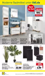 Gazetka promocyjna Lidl - Aktuelle Onlineshop-Highlights - Gazetka - ważna od 31.12 do 31.12.2023 - strona 26 - produkty: Bad, badetuch, Badmöbel, Bau, baumwolle, Beckenunterschrank, dell, duschtuch, handtuch, hochschrank, Kunstpflanze, LG, möbel, Mode, ndk, pflanze, Ria, Schrank, Seitenschrank, spiegel, Ti, tisch, topf, tuc, tücher, unterschrank, waschbecken, waschbeckenunterschrank, wolle, ZTE