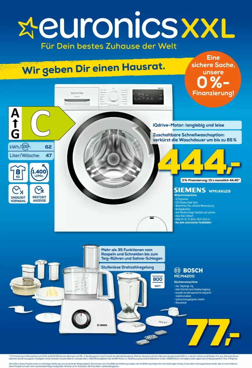 Aktueller Prospekt Euronics - Prospekte - von 22.03 bis 29.03.2023 - strona 1 - produkty: auer, eis, sac, sahne, Schal, Ti