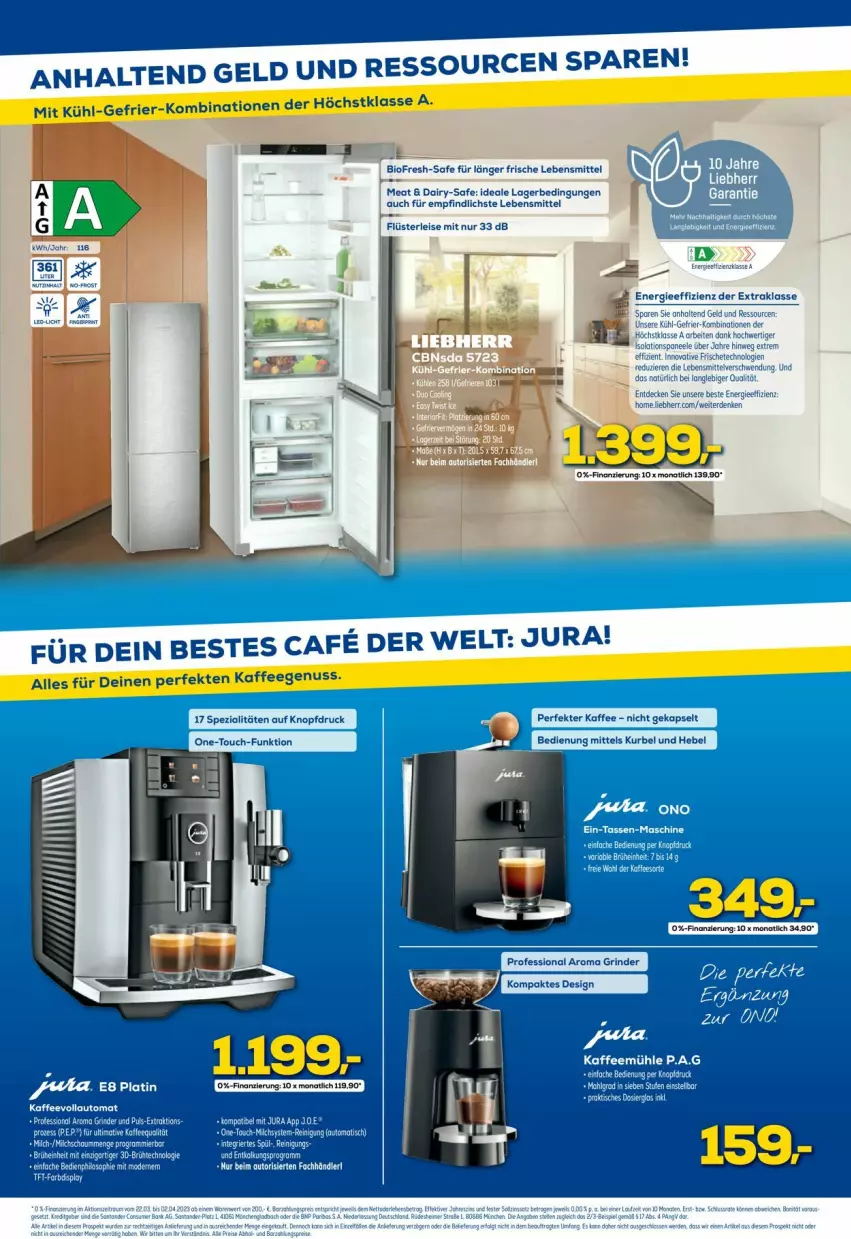 Aktueller Prospekt Euronics - Prospekte - von 22.03 bis 29.03.2023 - strona 7 - produkty: auto, eis, Jura, kaffee, lebensmittel, monati, rind, rinder, Spezi, Ti