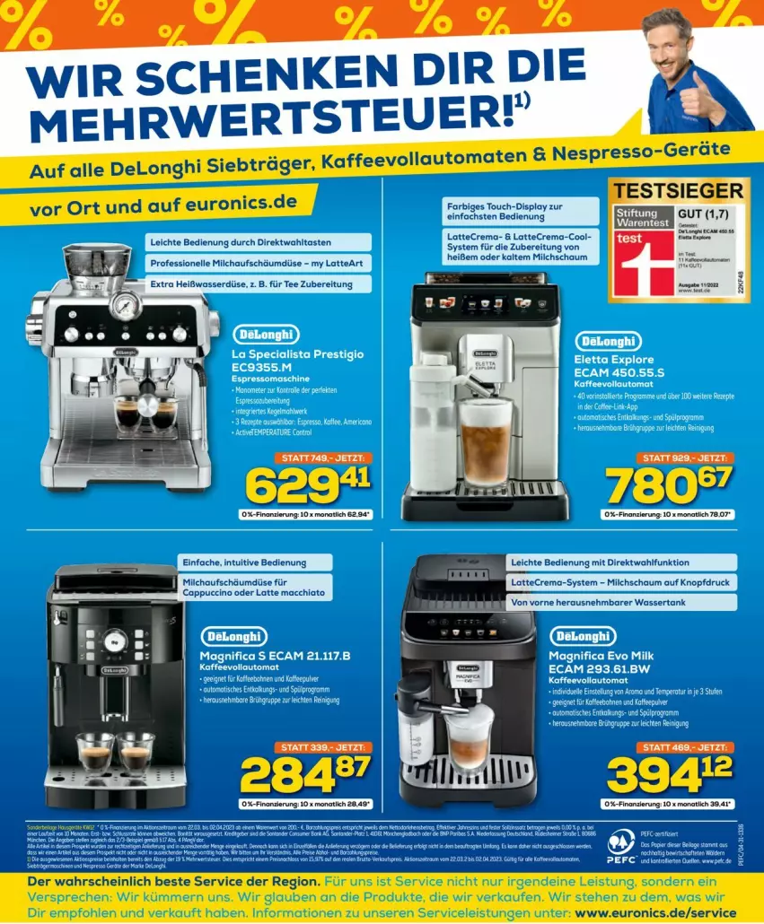 Aktueller Prospekt Euronics - Prospekte - von 22.03 bis 29.03.2023 - strona 8 - produkty: elle, latte, milch, tee, Ti