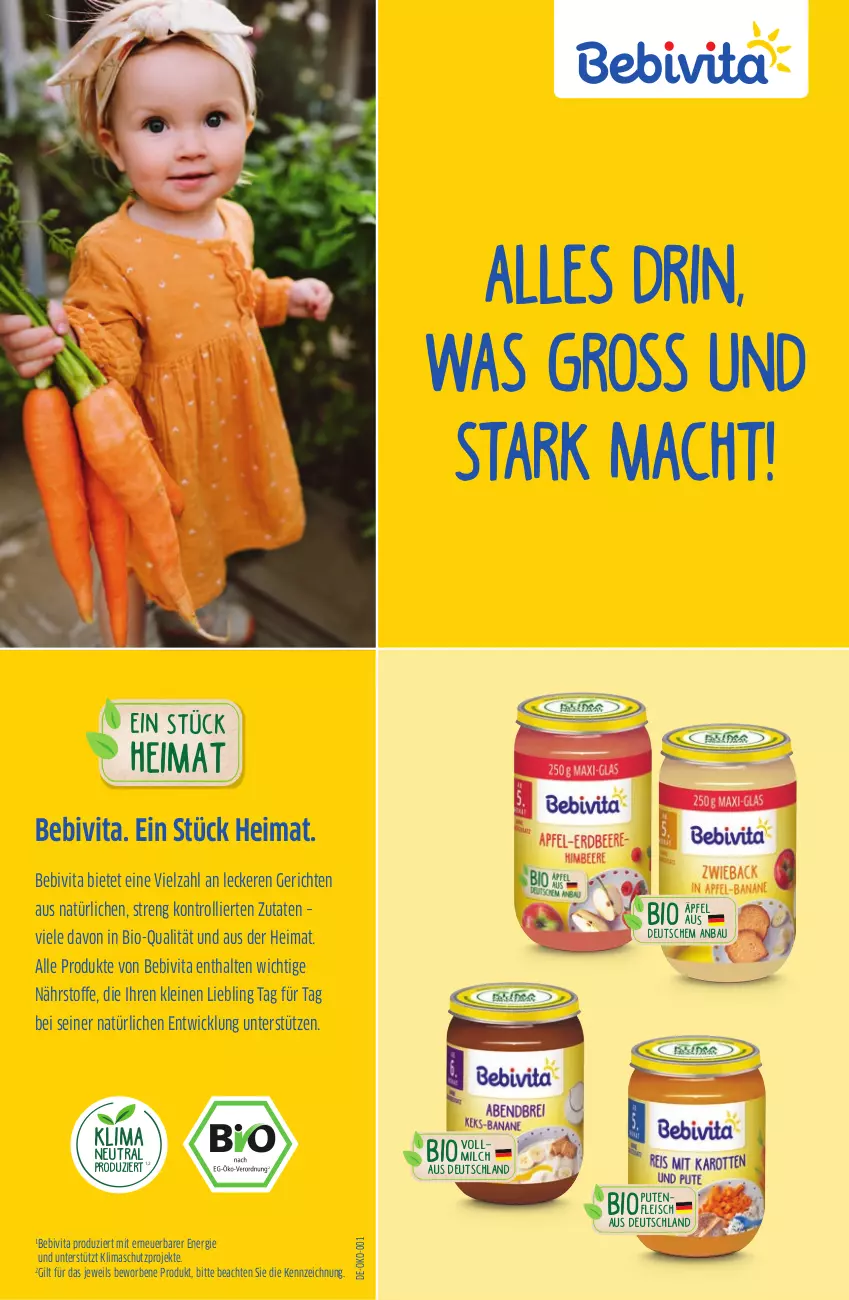 Aktueller Prospekt Rossmann - Prospekte - von 09.08 bis 21.08.2022 - strona 19 - produkty: Bau, bebivita, bio, eis, fleisch, leine, mac, milch, pute, Putenfleisch, Ti, trolli, vita, vollmilch, WICK