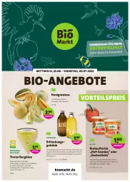 Gazetka promocyjna Denns Biomarkt - Prospekte - Gazetka - ważna od 05.07 do 05.07.2022 - strona 1 - produkty: angebot, angebote, aufstrich, Bergkäse, bio, brot, brotaufstrich, dip, eis, eistee, ente, erfrischungsgetränk, flasche, getränk, hartkäse, Heu, heumilch, honig, honigmelone, Käse, limo, limonade, mac, melone, milch, reis, rind, tee, Ti, tisch, vorteilspreis