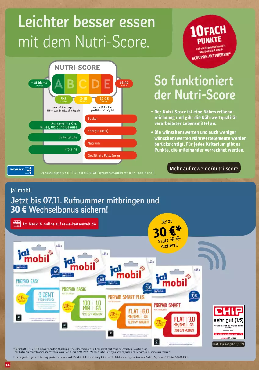 Aktueller Prospekt Rewe - Prospekte - von 04.10 bis 10.10.2021 - strona 14