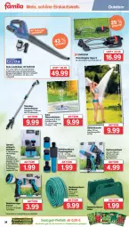 Gazetka promocyjna Famila - Prospekte - Gazetka - ważna od 20.04 do 20.04.2024 - strona 34 - produkty: adapter, akku, aqua, brause, dusche, eis, elle, Garten, Gartenbrause, Gartendusche, gartenschlauch, Gewächshaus, HP, ladegerät, reis, schlauch, Sprühpistole, Teleskop, teller, Ti, Viereckregner, wasser