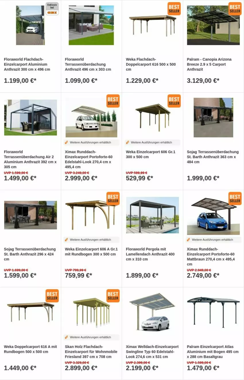 Aktueller Prospekt Obi - Prospekte - von 27.02 bis 06.03.2024 - strona 2 - produkty: braun, bree, Carport, edelstahl, elle, Holz, soja, Terrassenüberdachung, weka