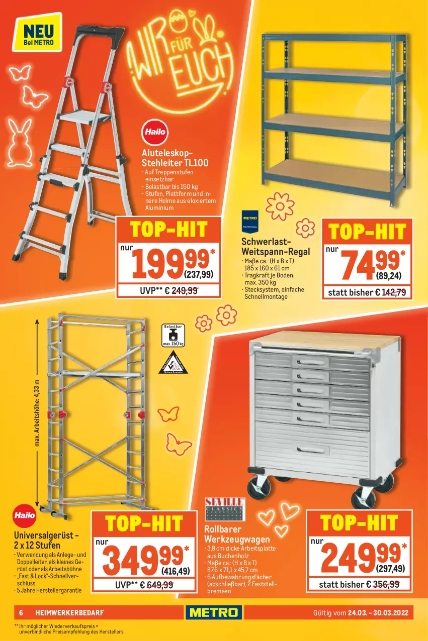 Aktueller Prospekt Metro - NonFood - von 24.03 bis 30.03.2022 - strona 6 - produkty: arbeitsplatte, buch, eis, elle, Holz, kraft, latte, leine, LG, regal, reis, rwe, Teleskop, teller, Ti, top-hit, werkzeug