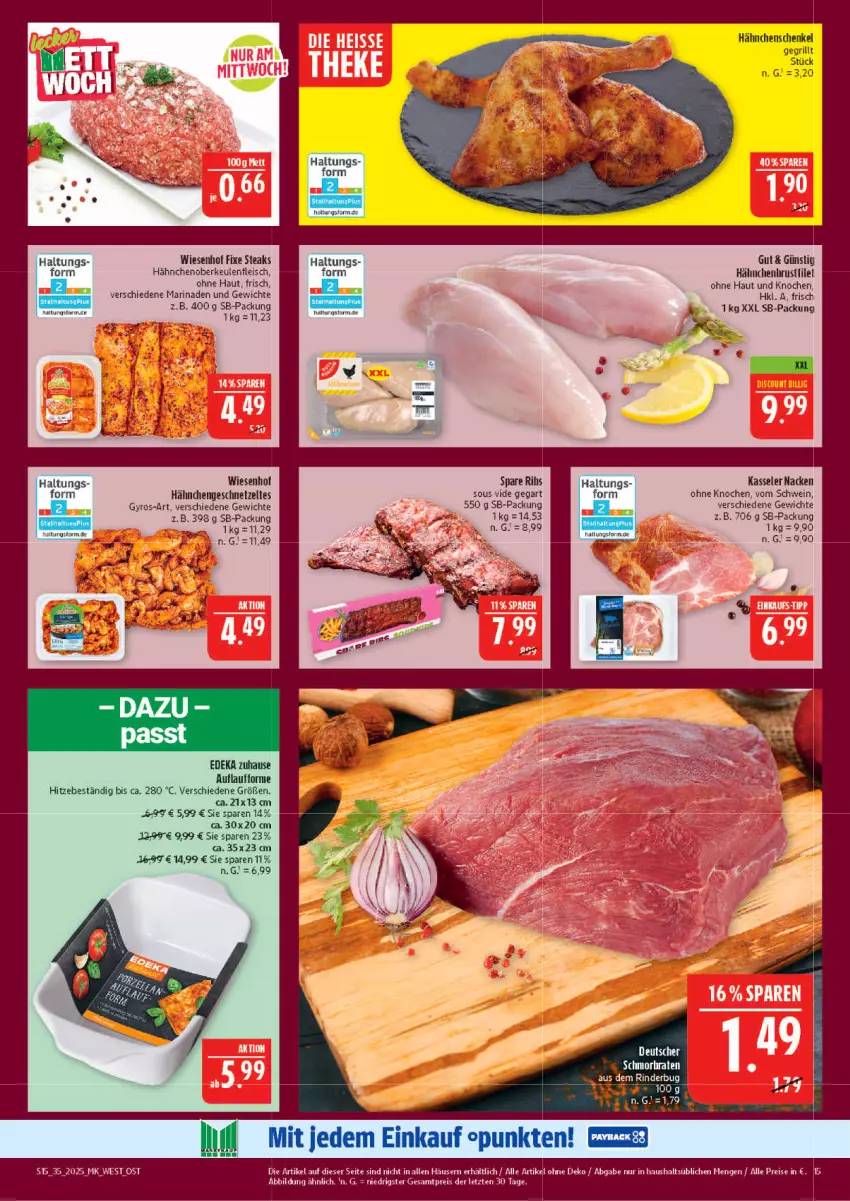 Aktueller Prospekt Marktkauf - Prospekt - von 24.08 bis 30.08.2025 - strona 15 - produkty: bett, brustfilet, eis, filet, fleisch, geschnetzeltes, grill, gyros, hähnchenbrust, hähnchenbrustfilet, Hähnchengeschnetzeltes, hähnchenschenkel, henkel, kasseler, marinade, reis, schenkel, schwein, spare ribs, steak, steaks, Ti, wein, wiesenhof, Zelt