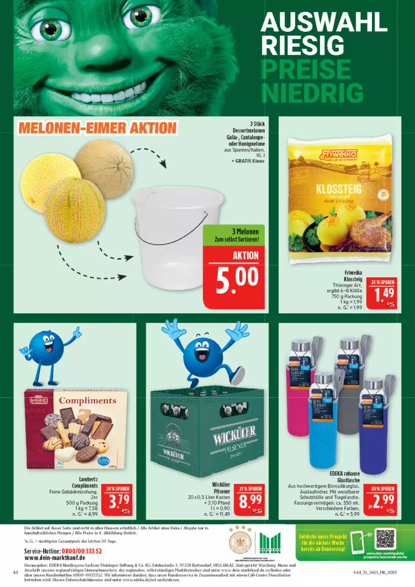 Aktueller Prospekt Marktkauf - Prospekt - von 24.08 bis 30.08.2025 - strona 44 - produkty: Amber, Astra, deka, dessert, eimer, eis, ente, Feine Gebäckmischung, flasche, gebäckmischung, glasflasche, honig, honigmelone, lambertz, melone, melonen, pils, pilsener, reis, ring, sac, schutzhülle, Ti, WICK, ZTE
