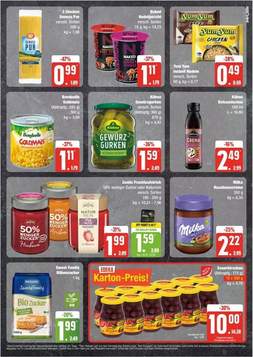 Aktueller Prospekt Edeka - Prospekte - von 12.08 bis 17.08.2024 - strona 13 - produkty: aufstrich, deka, frucht, fruchtaufstrich, natur, spee, Ti, zentis, zucker