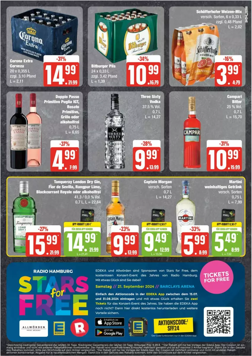 Aktueller Prospekt Edeka - Prospekte - von 12.08 bis 17.08.2024 - strona 17 - produkty: bitburger, bitburger pils, burger, coupon, deka, eis, pils, Radio, reis, Ti, ZTE