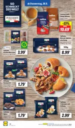 Gazetka promocyjna Lidl - Aktionsprospekt - Gazetka - ważna od 30.09 do 30.09.2023 - strona 52 - produkty: bohne, bohnen, cantuccini, cin, Croissant, croissants, italiamo, keks, kekse, lavazza, mac, Macarons, ndk, Schal, Schale, Ti, tuc