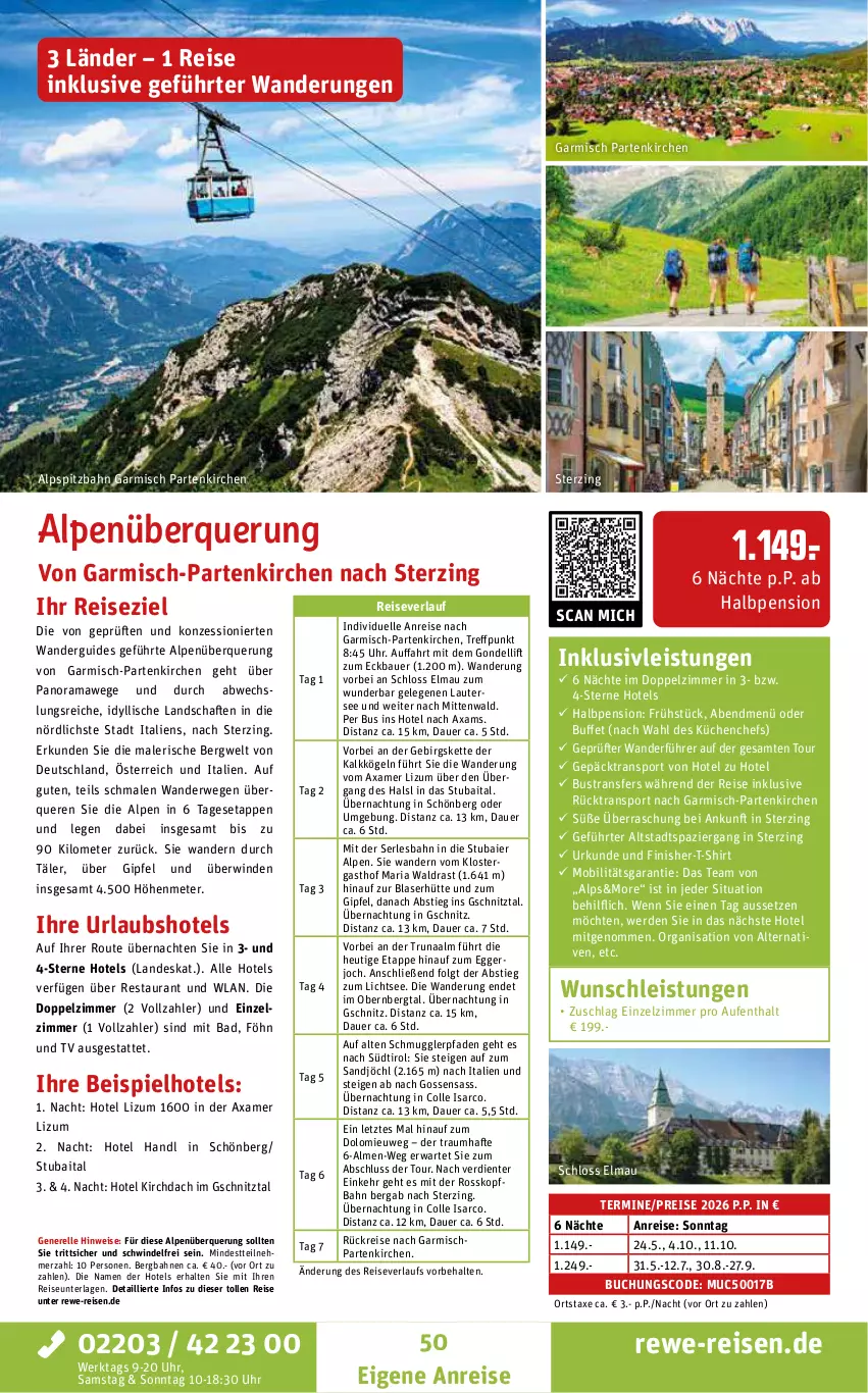 Aktueller Prospekt Rewe Reisen - Reiseprospekt - von 24.10 bis 26.12.2025 - strona 50 - produkty: auer, axe, Bad, Bau, Bauer, buch, dell, Egger, eis, elle, ente, erde, Finish, Heu, HP, inklusivleistungen, Kette, küche, Küchen, LG, rama, reis, reiseverlauf, rel, Ria, rwe, shirt, Sport, T-Shirt, Ti, uhr, ZTE