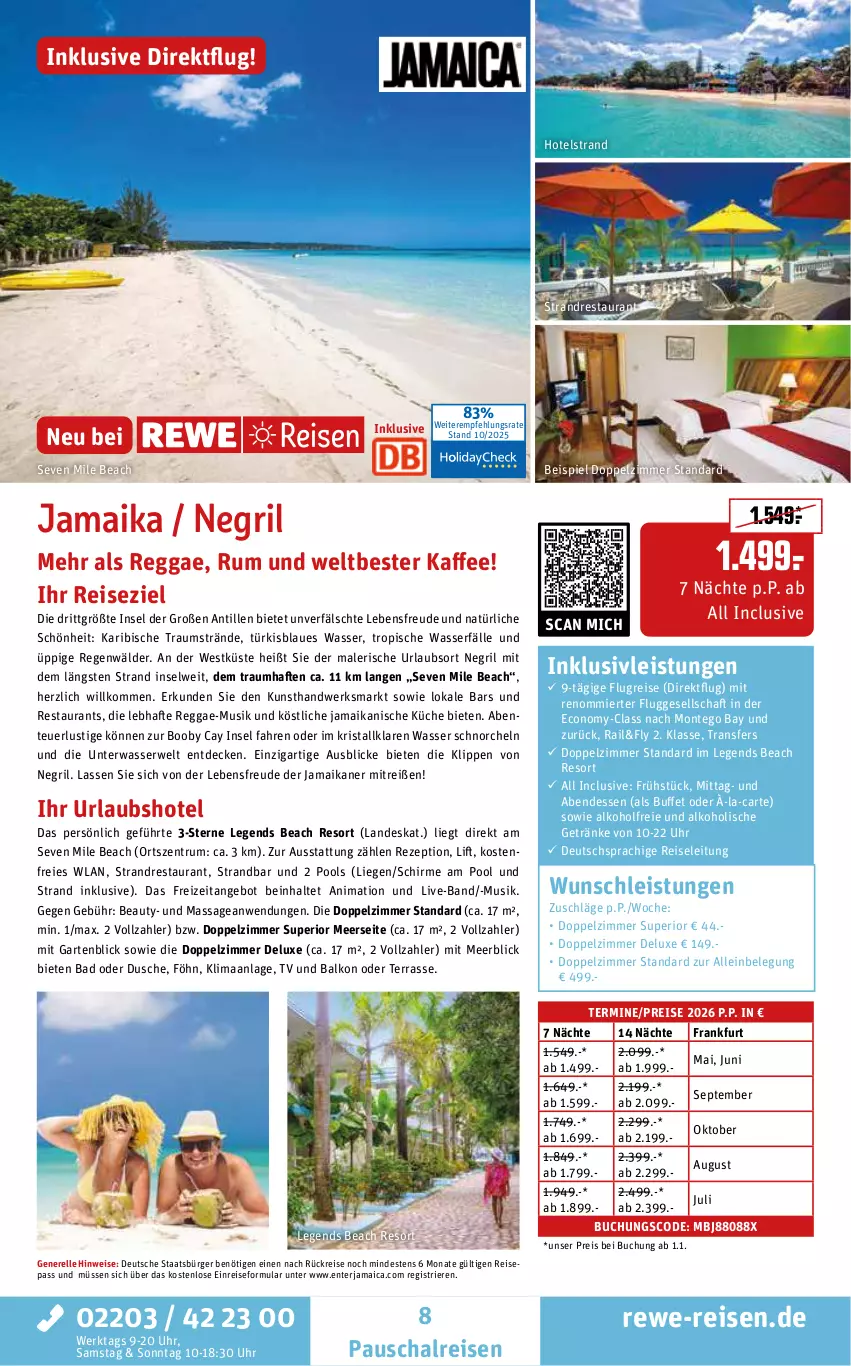 Aktueller Prospekt Rewe Reisen - Reiseprospekt - von 24.10 bis 26.12.2025 - strona 8 - produkty: alkohol, alkoholische getränke, angebot, Bad, buch, decke, deutschsprachige reiseleitung, dusche, eis, elle, ente, Garten, getränk, getränke, inklusivleistungen, kaffee, küche, Liege, Lusti, monte, pool, reis, rel, rezept, rum, rwe, Schal, schirme, Ti, uhr, usb, wasser