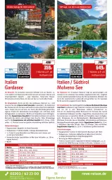 Gazetka promocyjna Rewe Reisen - Reiseprospekt - Gazetka - ważna od 26.12 do 26.12.2025 - strona 51 - produkty: axe, Bad, buch, cin, deka, dusche, eis, ente, Fahrrad, Garten, getränk, inklusivleistungen, italien gardasee, kaffee, küche, Liege, Liegestühl, limo, Mode, olive, oliven, pool, reis, rum, schirme, sonnenliege, sonnenschirm, Spezi, Stühl, tee, Ti, uhr, wein, weine, wellnessbereich, Whirlpool, ZTE