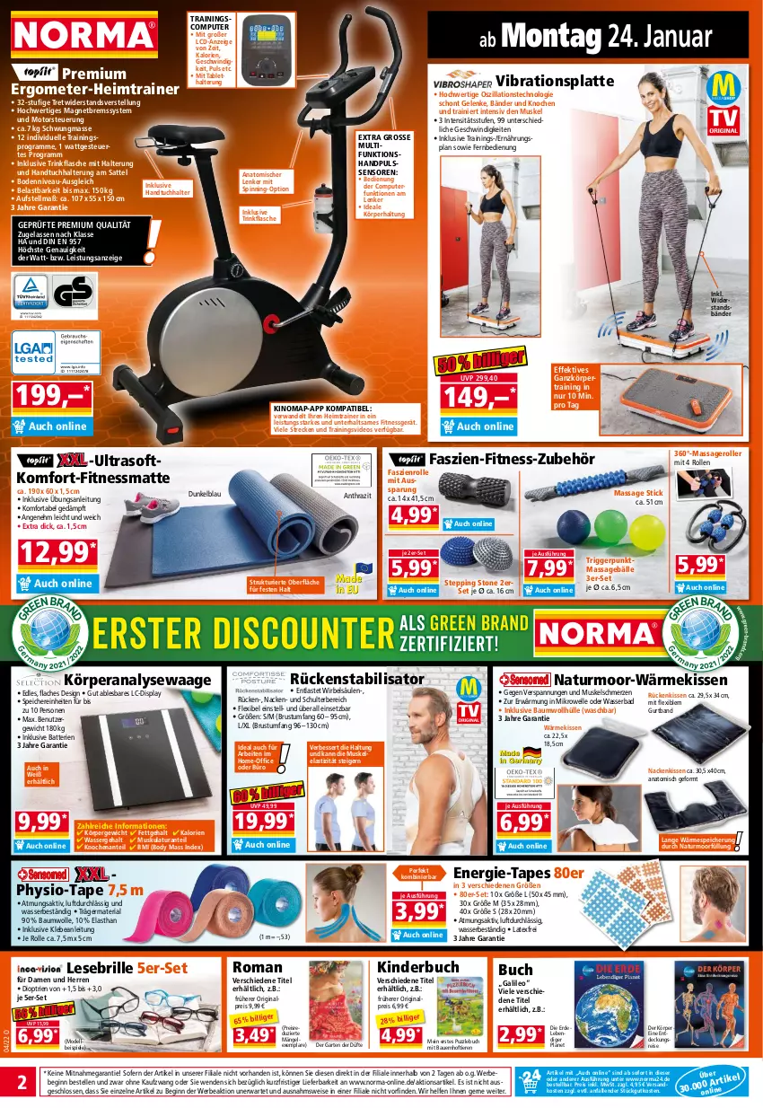 Aktueller Prospekt Norma - Norma - von 24.01 bis 31.01.2022 - strona 2 - produkty: Analysewaage, asti, auer, Bad, batterie, batterien, Bau, Bauer, baumwolle, Bebe, body, Brille, buch, computer, dell, deo, eis, elle, erde, fernbedienung, flasche, Garten, Germ, gin, handtuch, Handtuchhalter, Kinder, Kinderbuch, kissen, latte, mikrowelle, Mode, natur, ndk, nivea, office, pute, Puzzle, Rana, reis, Ria, Roller, Rückenkissen, sattel, Spiele, tablet, Ti, Tiere, trinkflasche, tuc, Waage, wasser, wolle