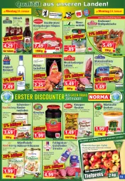 Gazetka promocyjna Norma - Norma - Gazetka - ważna od 31.01 do 31.01.2022 - strona 11 - produkty: auer, Berger, Brandenburger äpfel, braten, burger, eimer, eis, filet, filets, flasche, fleisch, frucht, gewürz, Gewürzgurke, gewürzgurken, gin, gurke, gurken, HP, hühner, kirsch, kirsche, kirschen, knoblauch, Königsberger Klopse, krakauer, kühlregal, lachs, lachsfilet, LG, Makrele, Makrelenfilets, Maus, mecklenburger salami, meerrettich, pute, regal, reis, rel, Rettich, rind, rinder, Rinderroulade, rinderrouladen, ring, rouladen, sac, sahne, salami, salz, sauce, Schal, Schale, schwein, schweine, Ti, wein, weine, Yo