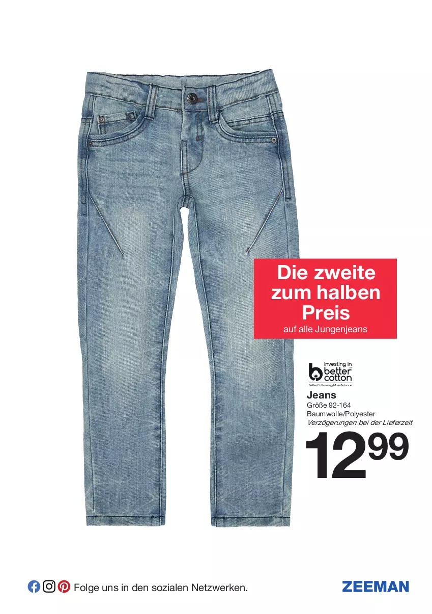 Aktueller Prospekt Zeeman - Prospekte - von 19.02 bis 25.02.2022 - strona 8 - produkty: Bau, baumwolle, eis, jeans, LG, reis, wolle