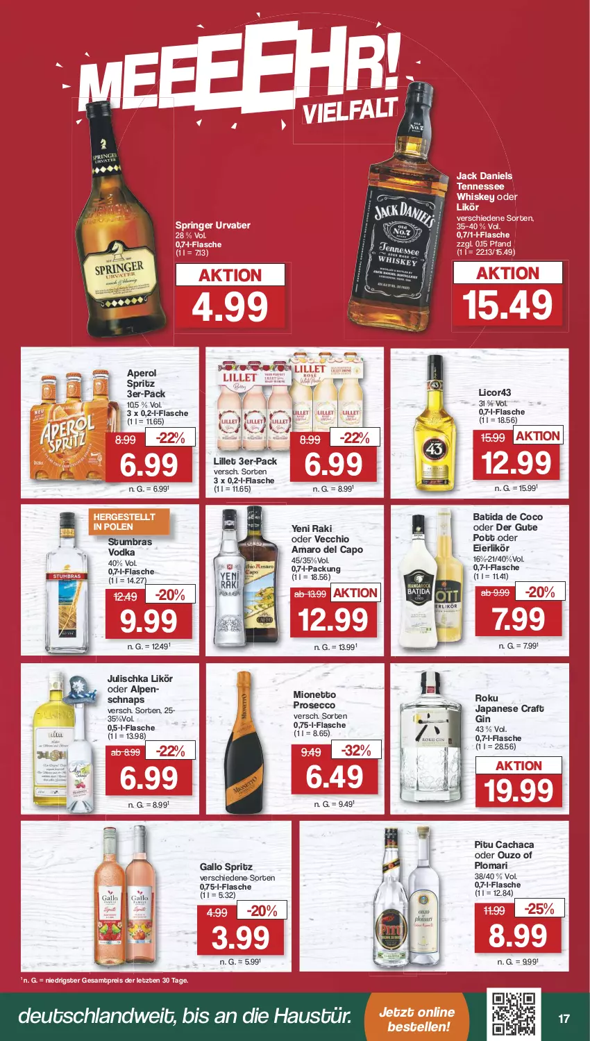 Aktueller Prospekt Famila - Prospekte - von 12.08 bis 17.08.2024 - strona 19 - produkty: amaro, Amaro del Capo, aperol, aust, batida, Cachaca, Cap, decke, ecco, eier, eierlikör, eis, elle, flasche, gallo, getränk, getränke, gin, jack daniel, jack daniels, Julischka, licor, likör, lillet, mionetto, ouzo, prosecco, reis, ring, tennessee whiskey, Ti, urvater, vodka, whiskey, yeni raki, ZTE