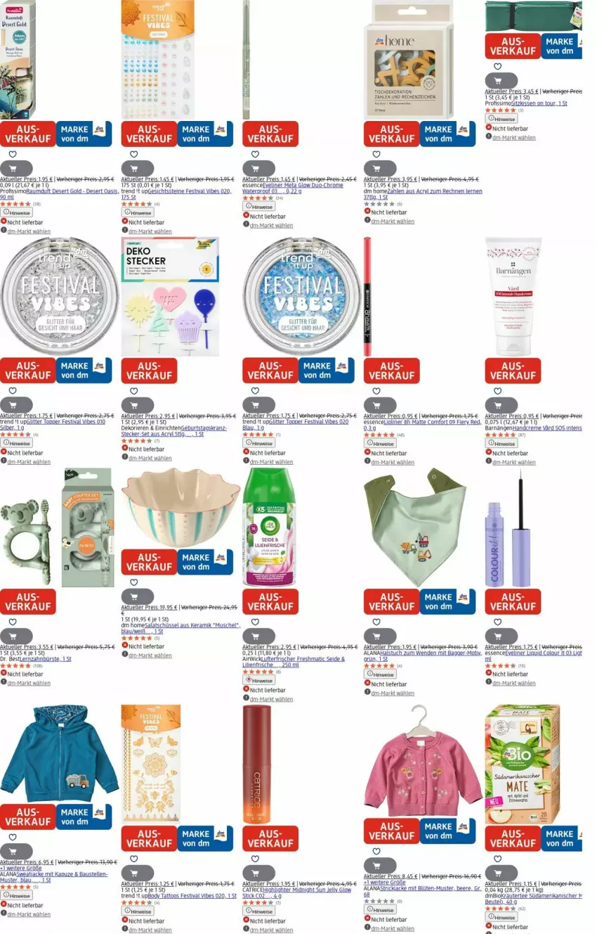 Aktueller Prospekt Dm Drogerie - Prospekte - von 01.09 bis 10.09.2025 - strona 12 - produkty: airwick, aust, Bau, beere, beutel, bio, Blüte, bürste, creme, Dr. Best, eis, elle, Eyeliner, handcreme, Jacke, kissen, Kranz, kräuter, LG, Profissimo, reis, sim, sitzkissen, Strickjacke, sweatjacke, tee, Ti, topper, tuc, WICK, zahnbürste