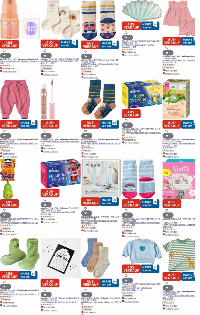 Aktueller Prospekt Dm Drogerie - Prospekte - von 01.09 bis 10.09.2025 - strona 13 - produkty: apfel, auto, ball, beutel, bio, braun, eis, elle, ente, früchte, Früchtetee, gillette, gillette venus, gin, holunder, hose, ingwer, Jogginghose, kirsch, kirsche, kraft, Luftballon, Meßmer, Rasierklinge, rasierklingen, reis, ring, rwe, sana, shirt, shorts, socken, spielzeug, Sweatshirt, tee, teller, Ti, tunika, uhr, usb, venus, vita, vitakraft, Yo, zitrone