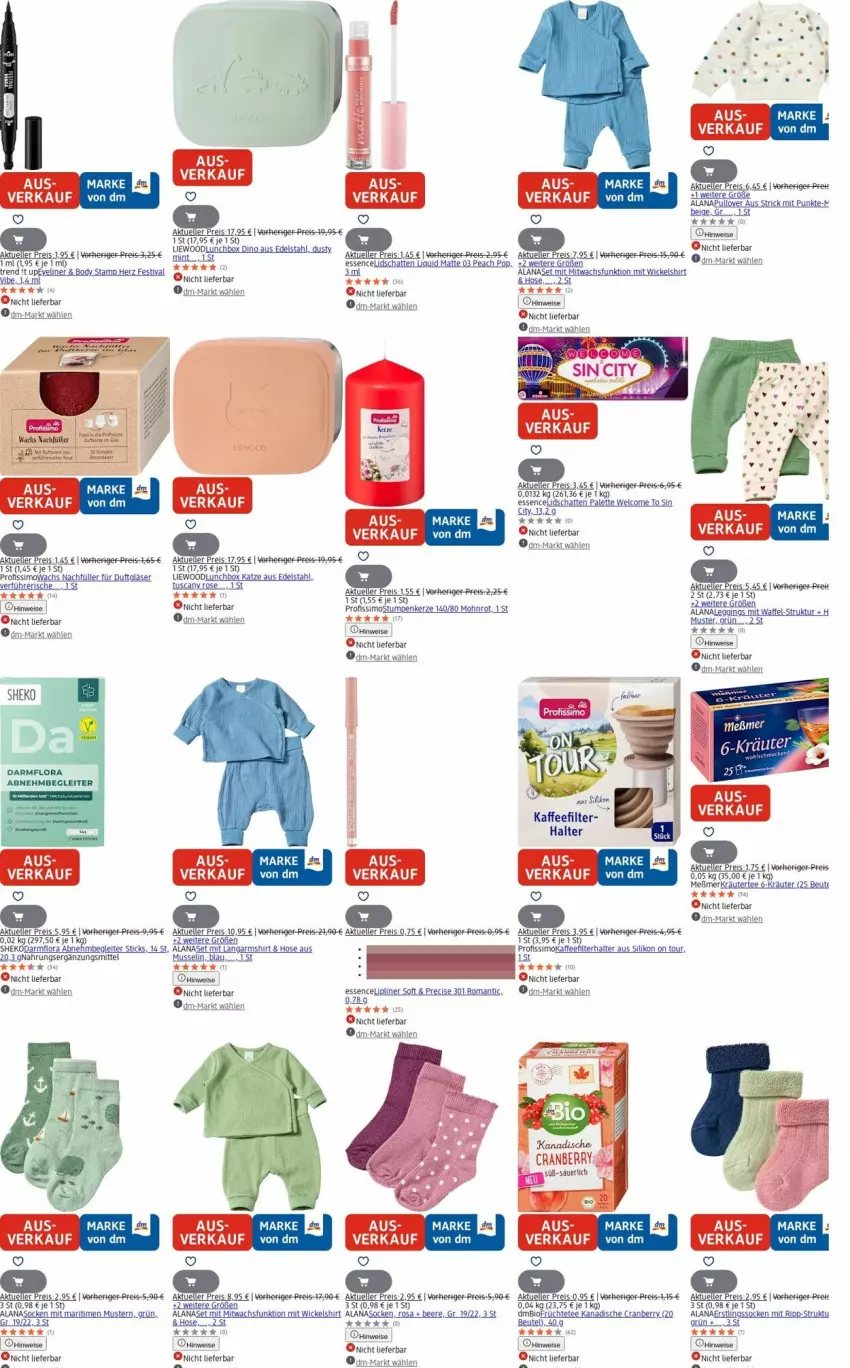 Aktueller Prospekt Dm Drogerie - Prospekte - von 01.09 bis 10.09.2025 - strona 14 - produkty: beere, beutel, bio, body, cin, cranberry, edelstahl, eis, elle, Eyeliner, früchte, Früchtetee, gin, Gläser, hose, kaffee, kerze, kräuter, leggings, LG, lunchbox, Meßmer, mint, Profissimo, reis, shirt, sim, socken, tee, Ti, uhu, WICK, Yo