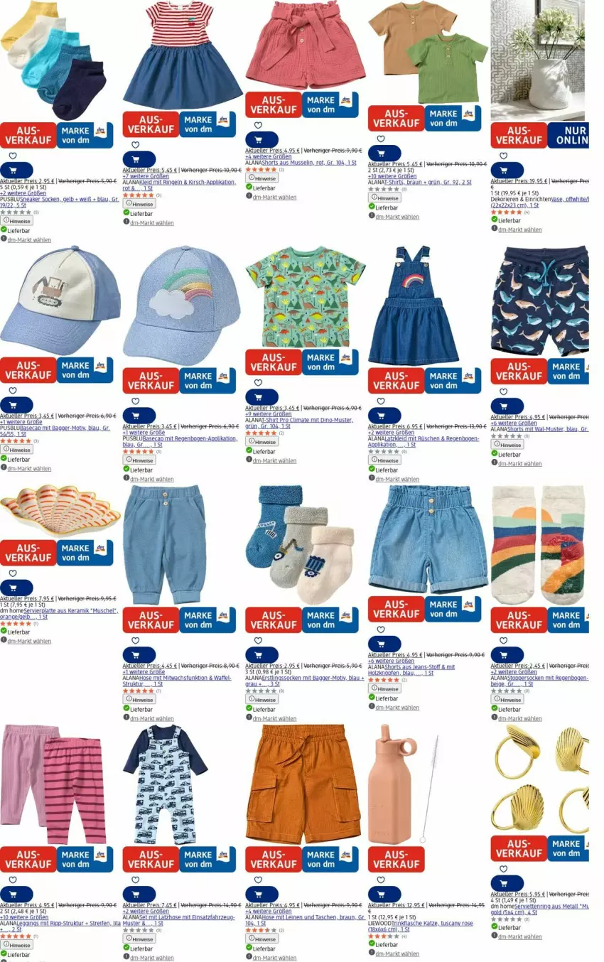 Aktueller Prospekt Dm Drogerie - Prospekte - von 01.09 bis 10.09.2025 - strona 4 - produkty: braun, Cap, eis, elle, ente, flasche, gin, Holz, hose, kirsch, kleid, latte, Latzhose, leggings, leine, orange, reifen, reis, ring, shirt, shorts, sneaker, sneaker socken, socken, T-Shirt, Tasche, taschen, Ti, trinkflasche, usb, Vase
