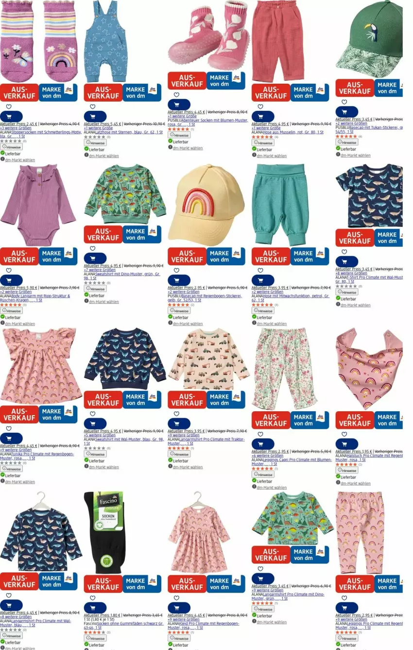 Aktueller Prospekt Dm Drogerie - Prospekte - von 01.09 bis 10.09.2025 - strona 6 - produkty: blume, blumen, body, Cap, cin, eis, elle, ente, gin, hose, kleid, Langarmshirt, leggings, Mett, reis, Schmetterling, shirt, socken, Sweatshirt, tee, Ti, tuc, tunika, usb