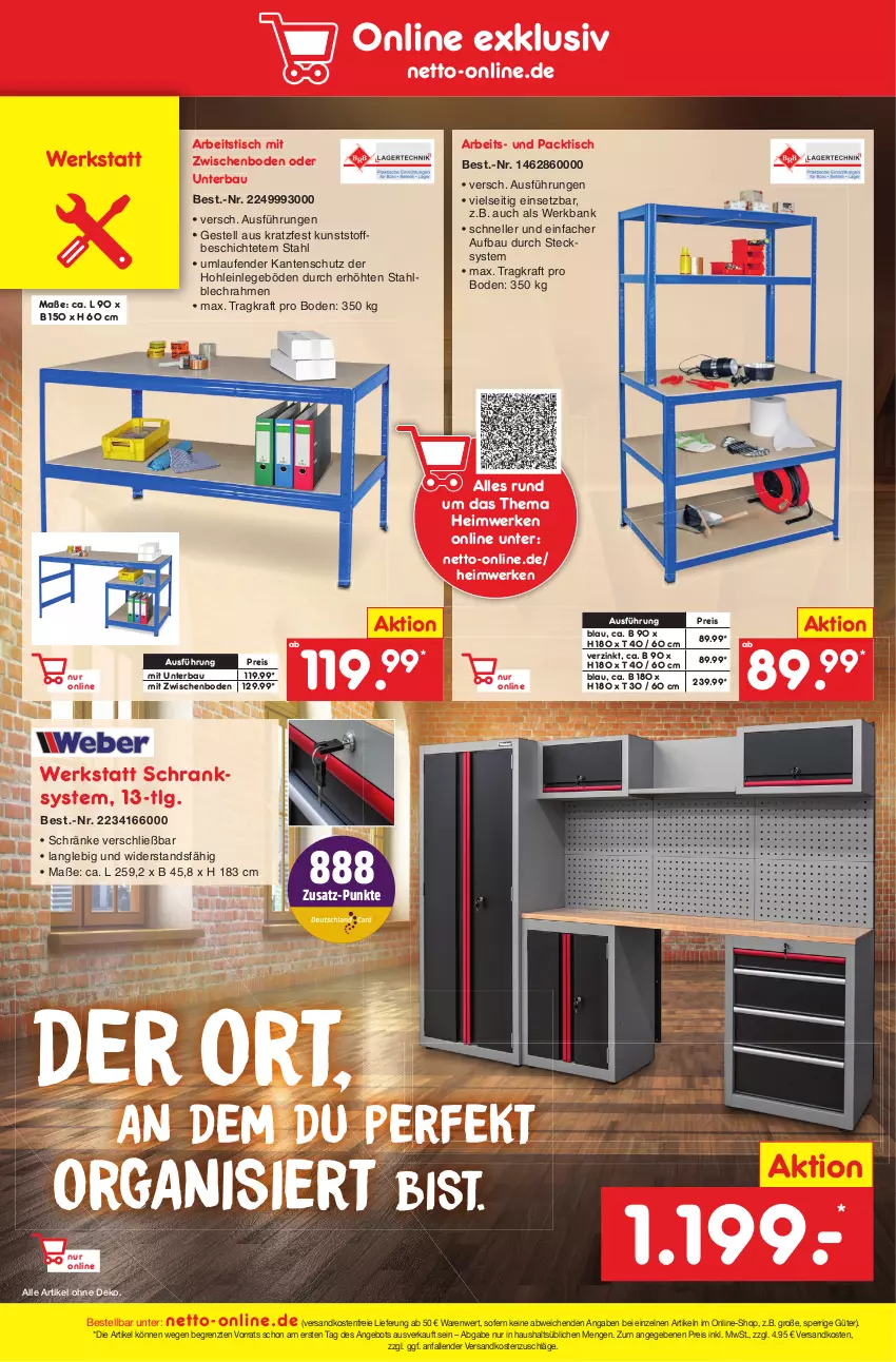 Aktueller Prospekt Netto Marken-Discount - Filial-Angebote - von 26.09 bis 01.10.2022 - strona 42 - produkty: angebot, Bank, Bau, eis, elle, kraft, Laufen, LG, ndk, reis, Schrank, schranksystem, Ti, tisch, versandkostenfrei, ZTE