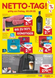 Gazetka promocyjna Netto Marken-Discount - Filial-Angebote - Gazetka - ważna od 01.10 do 01.10.2022 - strona 39 - produkty: ACC, angebot, auto, bestpreis, bohne, bohnen, Cap, chardonnay, chia, eis, elle, filet, grand sud, kaffee, kaffeebohnen, kaffeegenuss, kaffeevollautomat, Käse, kuchen, Kuchenschnitte, latte, latte macchiato, mac, macchiato, merl, merlot, milch, nuss, reis, rotwein, schnitten, schwein, schweine, schweine-filet, senseo, tasse, Ti, wein, weine, ZTE