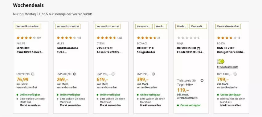 Aktueller Prospekt Saturn - Prospekte - von 28.08 bis 06.09.2023 - strona 3 - produkty: bosch, Dyson, krups, LG, ndk, Saugroboter, senseo, Ti, uhr, uhu, versandkostenfrei