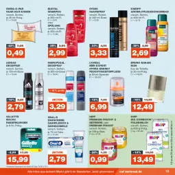 Gazetka promocyjna Real - Gazetka - ważna od 09.09 do 09.09.2023 - strona 19 - produkty: Adidas, Bad, bio, bruno banani, creme, deo, deospray, eau de toilette, eis, elvital, feuchtigkeitspflege, fleisch, folgemilch, frucht, gillette, haarspray, hipp, kissen, kneipp, LG, mac, mach3, milch, oral-b, Rasierklinge, rasierklingen, reis, schaumbad, shampoo, spülung, Swiss-o-Par, syoss, Ti, vita, Yo, zahncreme, ZTE