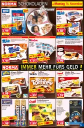 Gazetka promocyjna Norma - Norma - Gazetka - ważna od 21.11 do 21.11.2022 - strona 5 - produkty: banane, bananen, Becher, brandt, caramel, creme, dessert, eis, haselnuss, karamell, kokos, kühlregal, LG, milch, monte, Nougatcreme, nuss, pingui, regal, reis, rwe, schoko, Schokobananen, schokolade, schokoladen, snack, Ti, toffifee, trauben, vanille, vollmilch, Weiße Schokolade, zucker