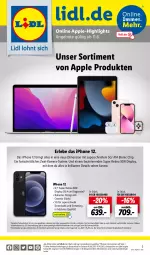 Gazetka promocyjna Lidl - Online Apple-Highlights - Gazetka - ważna od 26.06 do 26.06.2022 - strona 1 - produkty: angebot, angebote, Apple, bio, elle, erde, iphone, IPhone 12, kamera, leine, ndk, Rauch, ring, Ti