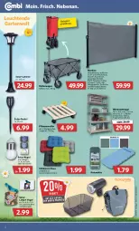 Gazetka promocyjna Combi - Prospekte - Gazetka - ważna od 02.04 do 02.04.2022 - strona 2 - produkty: arla, bollerwagen, eis, Garten, kissen, kraft, Kugel, Lampe, laterne, Leuchte, leuchten, ndk, pflanze, pflanzen, prophete, regal, Roller, sitzkissen, solarlampe, Ti, Windschutz