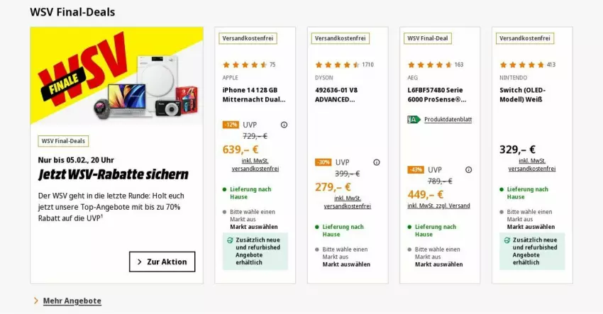 Aktueller Prospekt Saturn - Prospekte - von 03.02 bis 12.02.2025 - strona 1 - produkty: aeg, angebot, angebote, dell, iphone, Mode, ndk, rosen, Ti, uhr, versandkostenfrei, ZTE