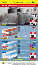 Gazetka promocyjna Lidl - Aktionsprospekt - Gazetka - ważna od 20.01 do 20.01.2024 - strona 46 - produkty: angebot, angebote, Bau, baumwolle, bett, bettwäsche, dell, eis, elle, Ergee, federkern, federkernmatratze, kaltschaum-matratze, kernmatratze, matratze, Mode, ndk, reis, rel, Ria, Schal, Schale, schlafzimmer, Tasche, taschen, taschenfederkern-matratze, taschenfederkernmatratze, telefon, Ti, topper, Trockner, uhr, weck, wolle