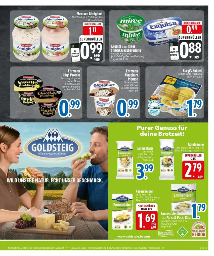 Aktueller Prospekt Edeka - Prospekte - von 03.11 bis 13.11.2024 - strona 7 - produkty: brot, deka, emmentaler, frischkäse, frischkäsezubereitung, goldsteig, Käse, käsescheiben, nuss, tee