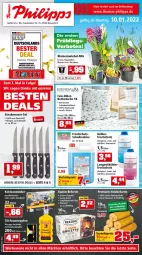 Gazetka promocyjna Thomas Philipps - Prospektwerbung - Gazetka - ważna od 12.01 do 12.01.2022 - strona 1 - produkty: anzünder, auto, Bau, baumwolle, bett, bettwäsche, blume, blumen, briketts, edelstahl, eis, Holz, Holzbriketts, Kamin, kissen, lamm, leine, mars, messer, Narzissen, natur, reis, steak, Ti, vorteilspreis, wolle, zwiebel